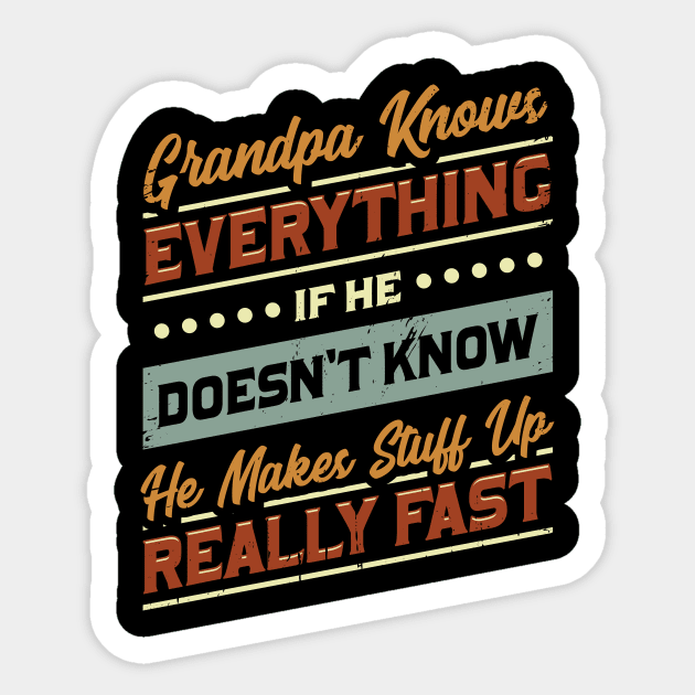 Grandpa Knows Everything Sticker by Dolde08